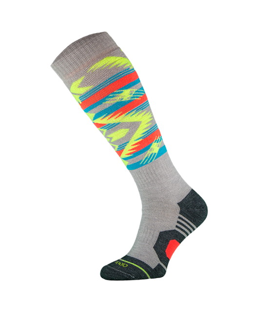 Snowboarding technical socks Grey/orange