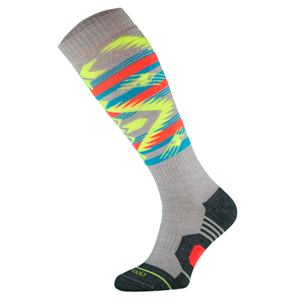 Snowboarding technical socks Grey/orange